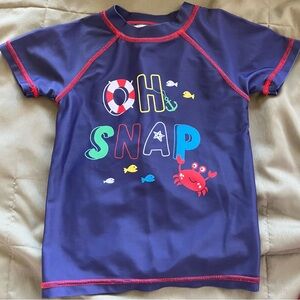 “Oh Snap!” Kids Swim Shirt Rash Guard - like new